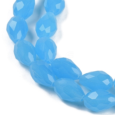 Electroplate Imitation Jade Glass Beads Strands EGLA-N013-J4mm-D05-1
