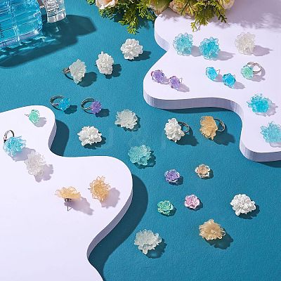 DIY Flower Earring & Finger Ring Making Kit DIY-SZ0008-46-1