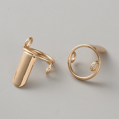10Pcs Brass False Nail Rings FIND-WH0436-67G-1