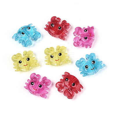 Printed Transparent Acrylic Beads TACR-T029-14M-1