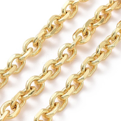 Brass Textured Cable Chains CHC-G016-08G-1