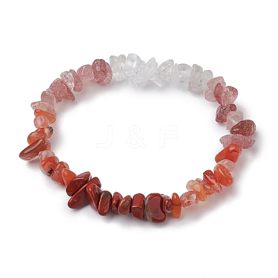 Gemstone Stretch Bracelet BJEW-JB11012-07-1