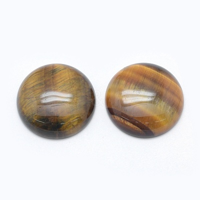 Natural Tiger Eye Cabochons G-E492-F-01-1