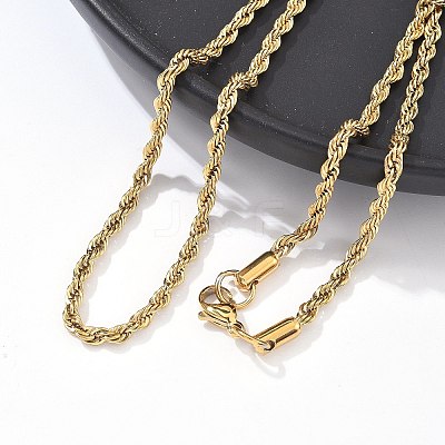 304 Stainless Steel Rope Chain Necklaces NJEW-F226-03G-05-1