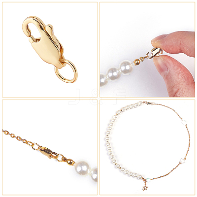 10Pcs Brass Lobster Claw Clasps KK-BBC0024-53-1