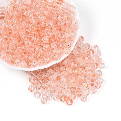 Baking Paint Transparent Glass Beads DGLA-T004-08I-1
