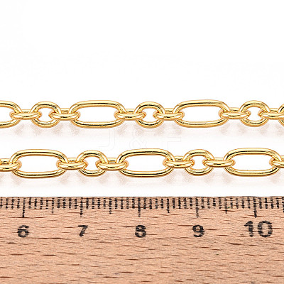 Brass Oval Link Chains CHC-T018-24G-1