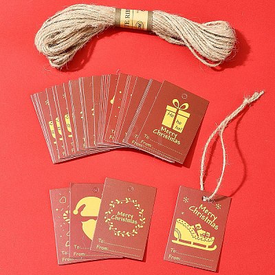 100Pcs Rectangle Paper Gift Tags CDIS-FS0001-19A-1
