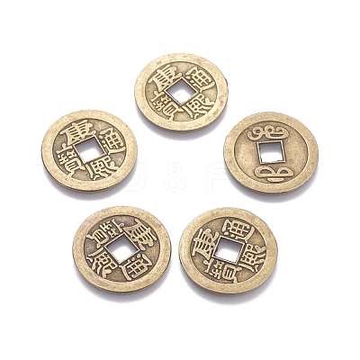 Tibetan Style Alloy Chinese Coin Pendants PALLOY-WH0060-01B-NF-1