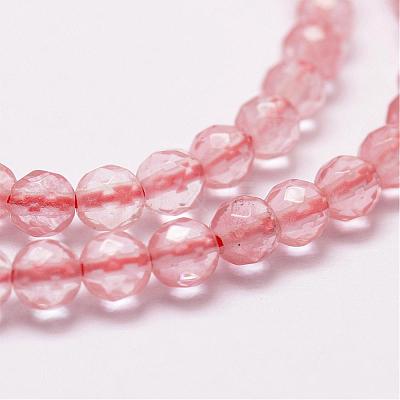 Cherry Quartz Glass Beads Strands G-D840-43-4mm-1