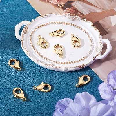 8Pcs Brass Lobster Claw Clasps KK-TA0002-70-1
