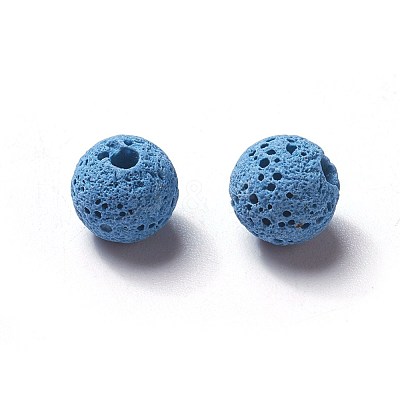 Unwaxed Natural Lava Rock Beads G-F325-8mm-A06-1