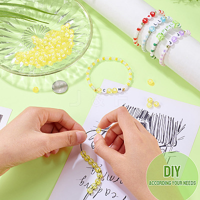100Pcs 5 Styles Transparent Acrylic Beads TACR-TA0001-54A-1