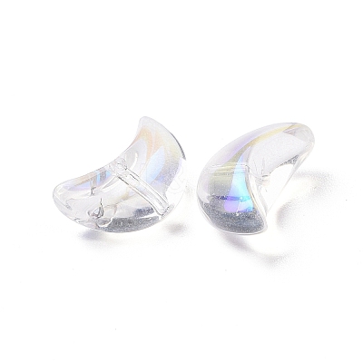 Transparent Electroplate Glass Beads GLAA-F122-01F-1