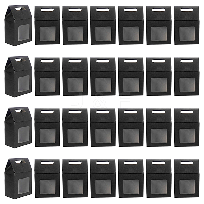 Rectangle Paper Storage Gift Boxes with Clear Window LS-CON-WH0095-60-1