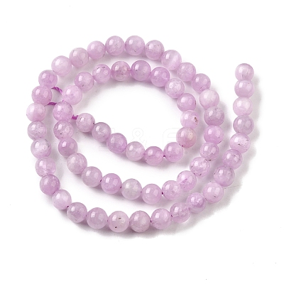 Natural Kunzite Beads Strands G-D856-03-6mm-01-1