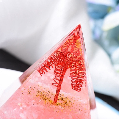 Orgonite Pyramid Resin Display Decorations PW-WG22430-01-1