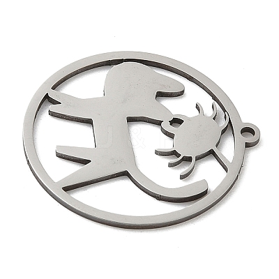201 Stainless Steel Pendants STAS-G366-02P-07-1