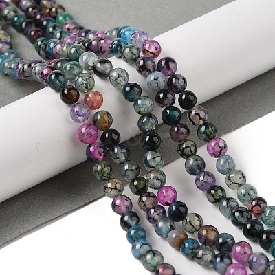 Natural Dragon Veins Agate Bead Strands X-G-NH0013-B01-01-1