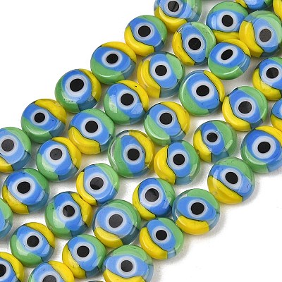 Handmade Evil Eye Lampwork Beads LAMP-C028-01-02-1