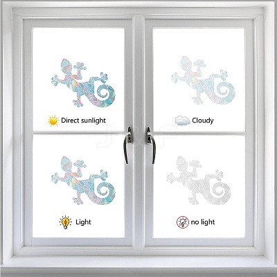 Waterproof PVC Colored Laser Stained Window Film Adhesive Stickers DIY-WH0256-032-1