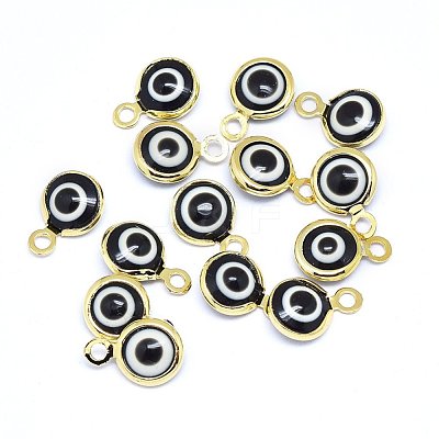 Handmade Evil Eye Lampwork Charms KK-F764-13G-01-1