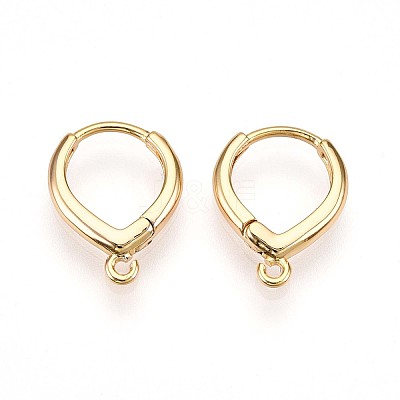 Brass Hoop Earring Finding KK-N261-63G-1