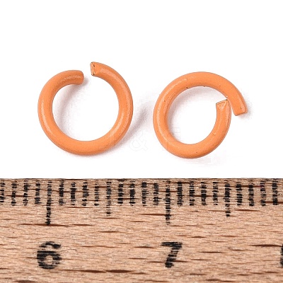 Spray Painted Iron Open Jump Rings IFIN-T017-04B-19-1