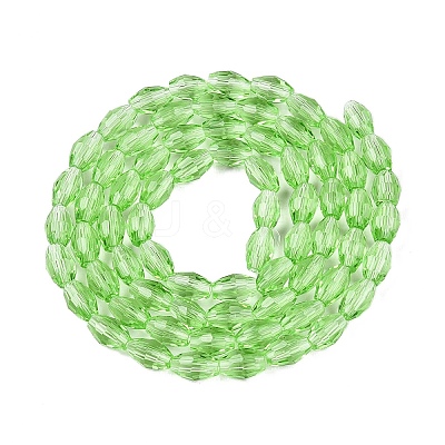 Transparent Glass Beads Strands EGLA-A037-T6x8mm-D02-1