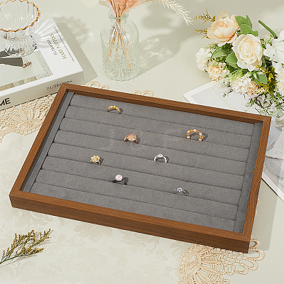 Rectangle Velvet Covered with Ring Display Trays ODIS-WH20015-05-1