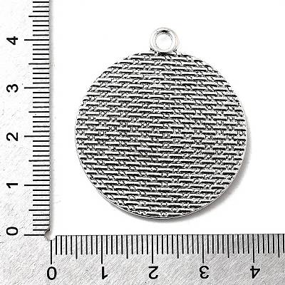 Tibetan Style Alloy Pendant Cabochon Settings TIBEP-N003-52AS-1