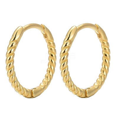 Unisex 925 Sterling Silver Hoop Earrings EJEW-AA00271-06G-1