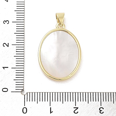 Rack Plating Brass Pave Shell Pendants KK-Z064-28G-04-1