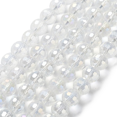 Electroplate Glass Bead Strands X-EGLA-R040-10mm-15-1