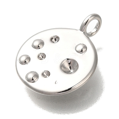 Brass Pendant Rhinestone Settings KK-U038-12P-1
