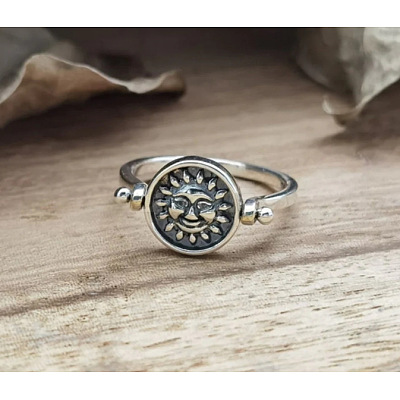 Zinc Alloy Finger Two Sided Rotatable Finger Rings FS-WG6AB10-01-1