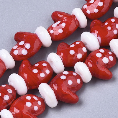 Handmade Lampwork Beads Strands LAMP-R142-05D-1