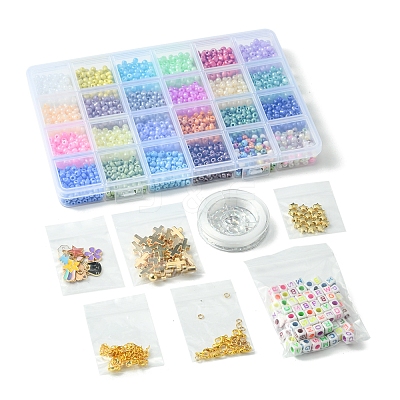 DIY Glass Seed Beads Bracelet Making Kits DIY-FS0007-18-1