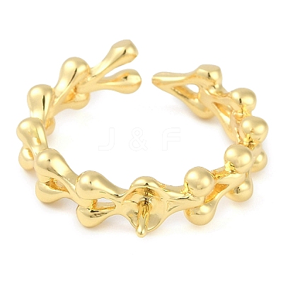 Brass Cuff Finger Ring Settings KK-L219-15B-G-1