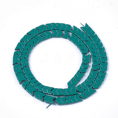 Spray Painted Non-magnetic Synthetic Hematite Beads Strands G-T124-06K-1