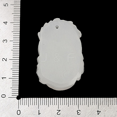 Natural White Jade Carved Pendants G-S384-01I-1