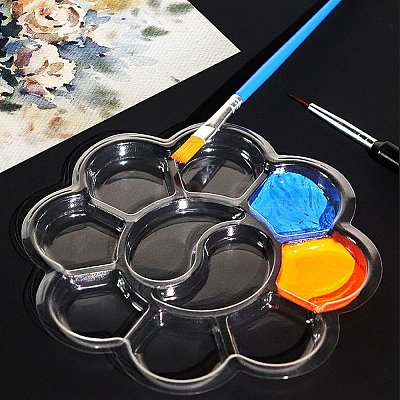 Plastic Watercolor Oil Palette LS-AJEW-WH20072-93B-1