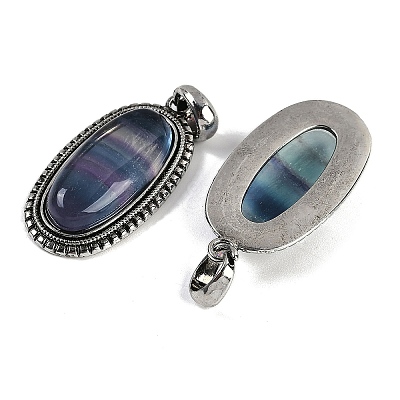 Natural Colorful Fluorite Pendants G-I370-07AS-10-1