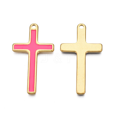 304 Stainless Steel Enamel Pendants STAS-N092-162C-1
