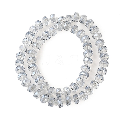 Transparent Electroplate Glass Beads Strands X-EGLA-P062-01A-PL01-1