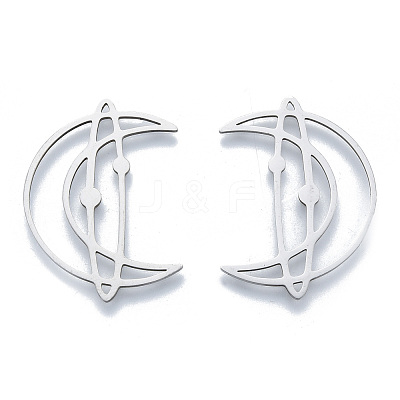 Non-Tarnish 201 Stainless Steel Filigree Joiners Links LS-STAS-N090-LA960-1-1