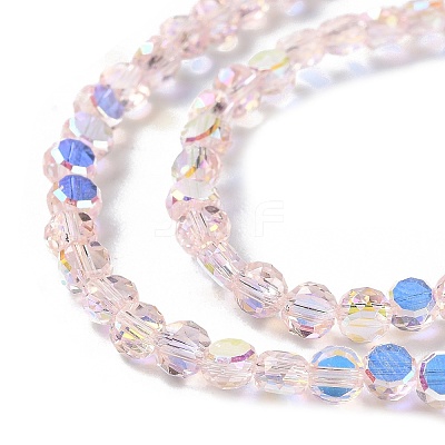 Transparent Electroplate Glass Beads Strands GLAA-Q099-A01-10-1
