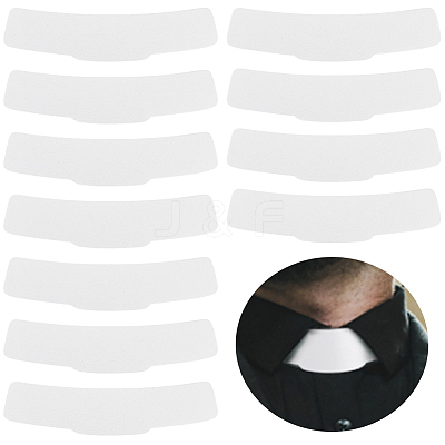 50Pcs Plastic Tab Collar for Clergy Shirt AJEW-BC0003-64B-1