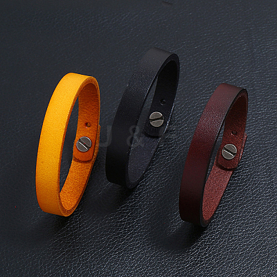 1Pc Punk Retro Ethnic Style Handmade Leather Bracelet Couple Literary Hand Strap Men BJEW-CL0001-02A-1