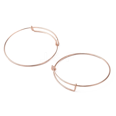 Adjustable Iron Expandable Bangle Making BJEW-R038-RG-1